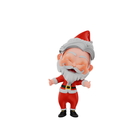 Papai noel dando sinal de positivo  3D Illustration