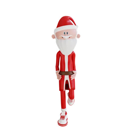 Papai Noel fazendo uma pose estilosa  3D Illustration