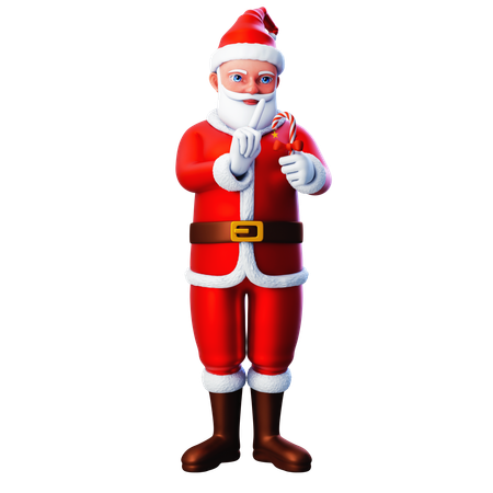 Papai Noel diz não aos doces de Natal  3D Icon