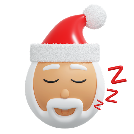 Papai noel dormindo  3D Icon