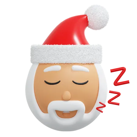 Papai noel dormindo  3D Icon