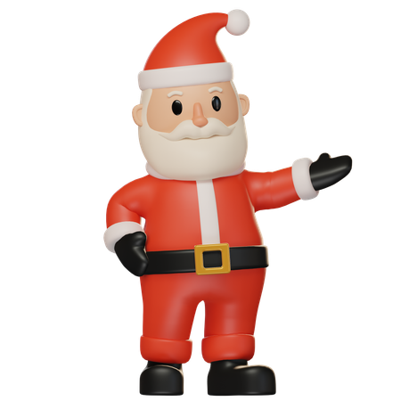 Papai Noel mostrando algo certo  3D Icon