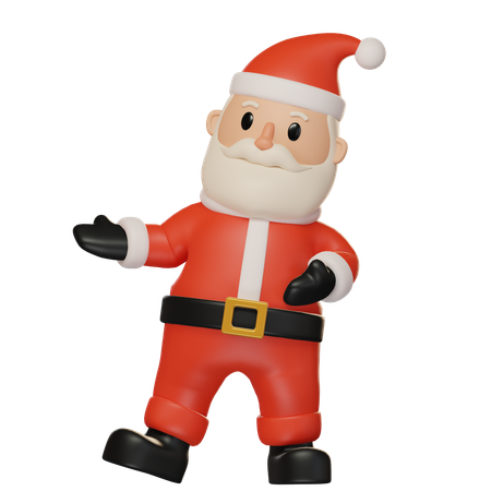 Papai Noel mostrando certo  3D Icon