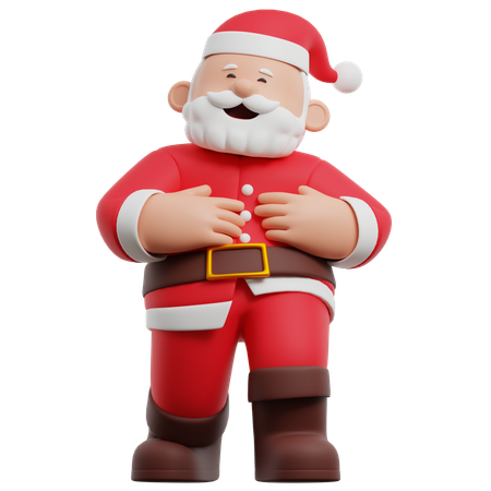 Papai noel riu  3D Illustration