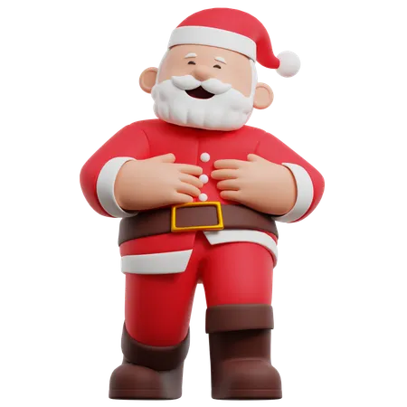 Papai noel riu  3D Illustration