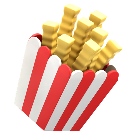 Papas fritas  3D Icon