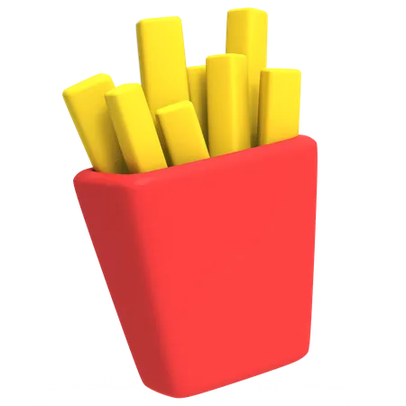 Papas fritas  3D Illustration