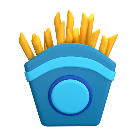 Papas fritas  3D Illustration