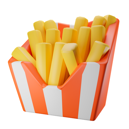 Papas fritas  3D Illustration