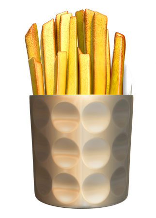 Papas fritas  3D Illustration