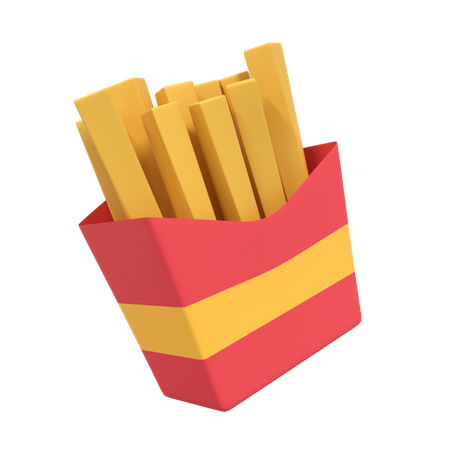 Papas fritas  3D Illustration