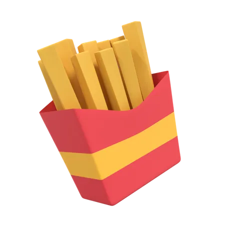 Papas fritas  3D Illustration