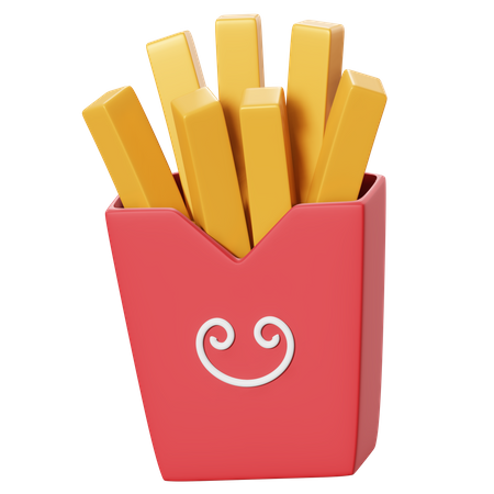 Papas fritas  3D Illustration