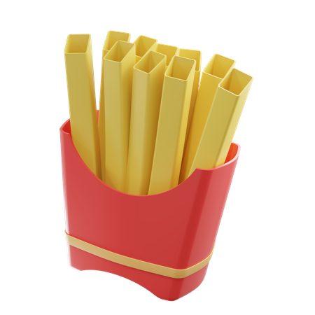 Papas fritas  3D Illustration