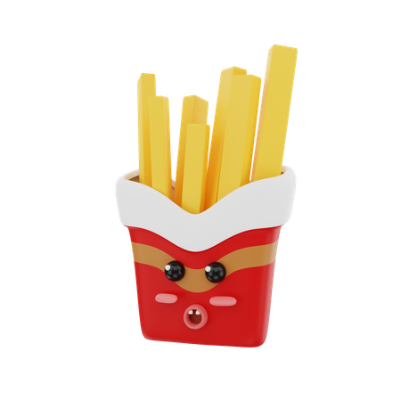 Papas fritas  3D Illustration