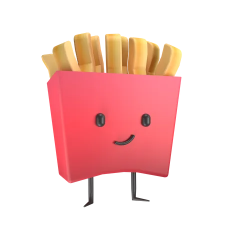 Papas fritas  3D Illustration