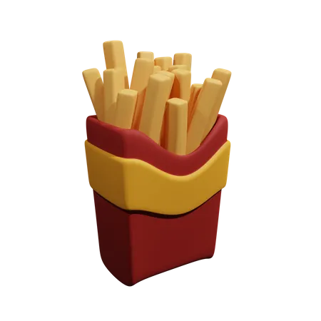 Papas fritas  3D Icon