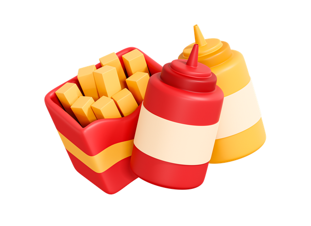 Papas fritas  3D Icon