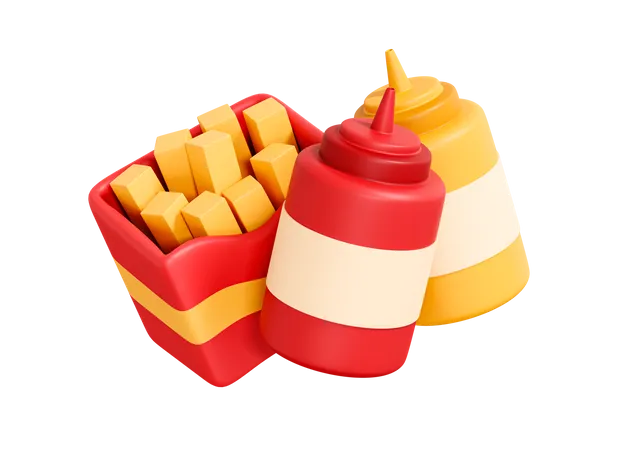 Papas fritas  3D Icon