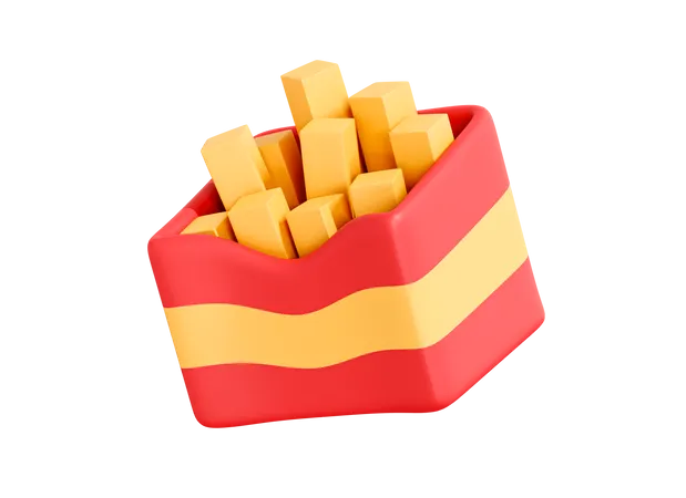 Papas fritas  3D Icon