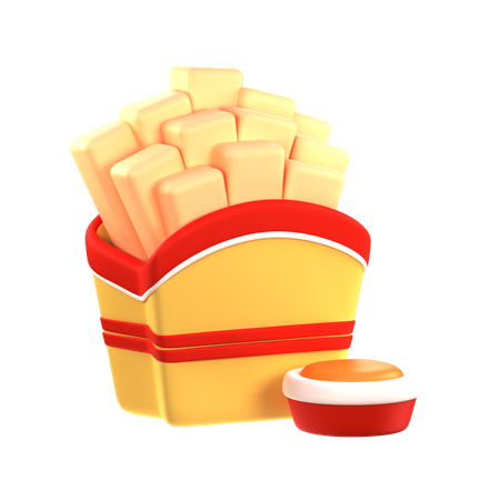 Papas fritas  3D Icon