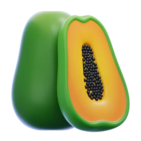 Papaya  3D Icon