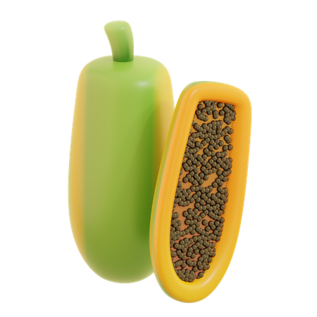 Papaya  3D Icon