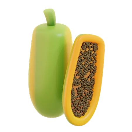 Papaya  3D Icon