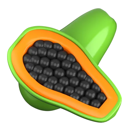 Papaya  3D Icon