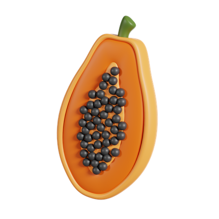 Papaya  3D Icon