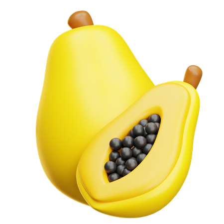 Papaya  3D Icon