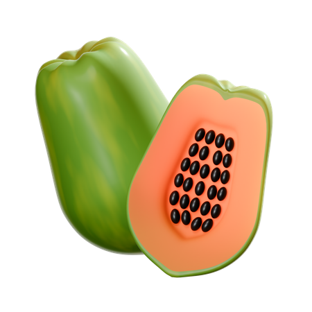 Papaya  3D Icon