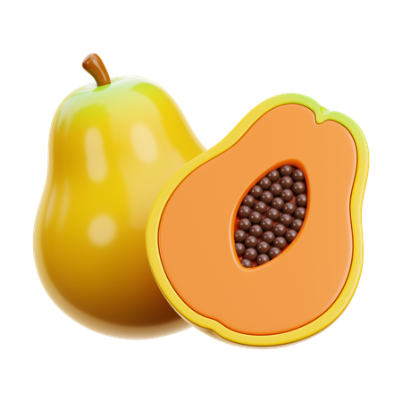 Papaya  3D Icon