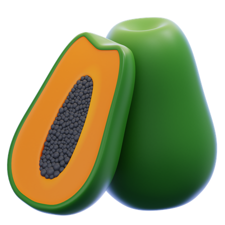 Papaya  3D Icon