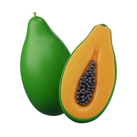 Papaya 3d icon  3D Icon