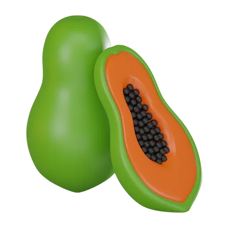 Papaya  3D Icon