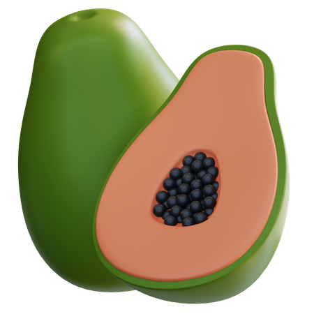 Papaya  3D Icon