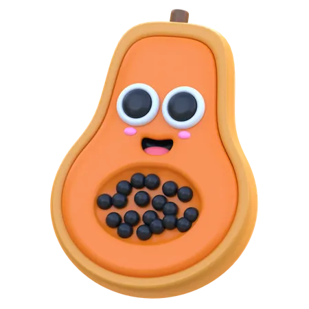 Papaya  3D Icon