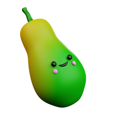 Papaya  3D Icon