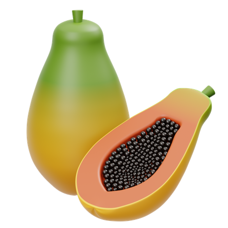 Papaya  3D Icon