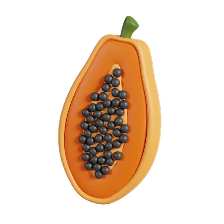 Papaya  3D Icon