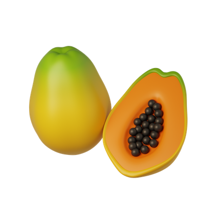 Papaya  3D Icon