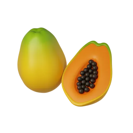 Papaya  3D Icon
