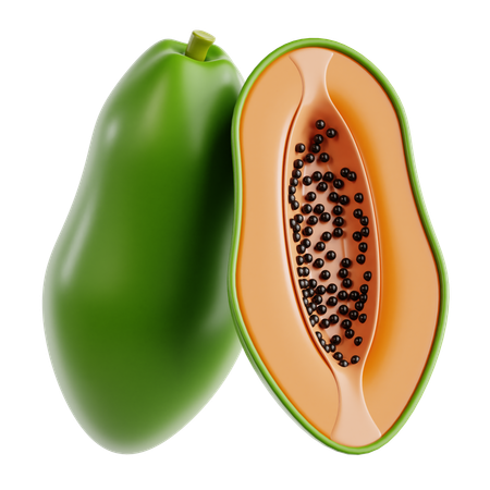 Papaya  3D Icon