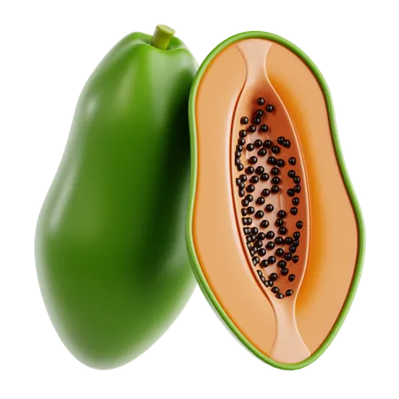 Papaya  3D Icon
