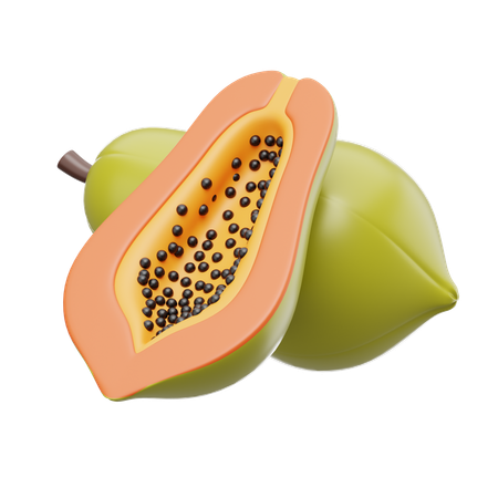 Papaya  3D Icon