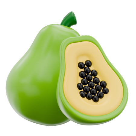 Papaya  3D Icon