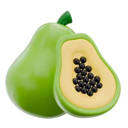 Papaya  3D Icon