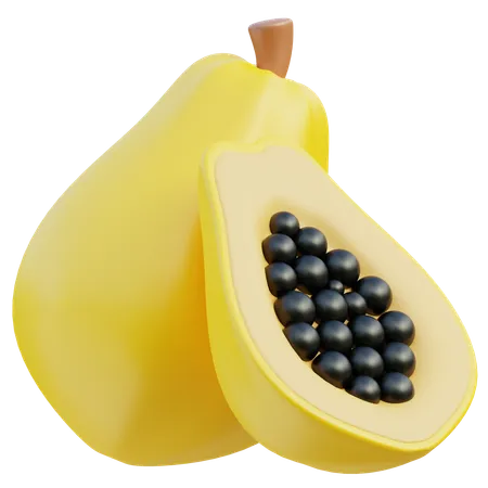 Papaya  3D Icon