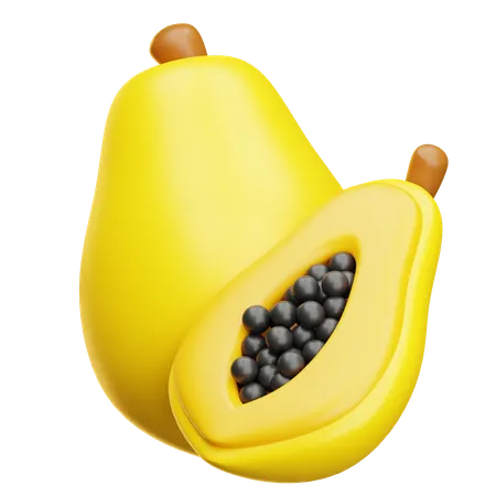 Papaya  3D Icon